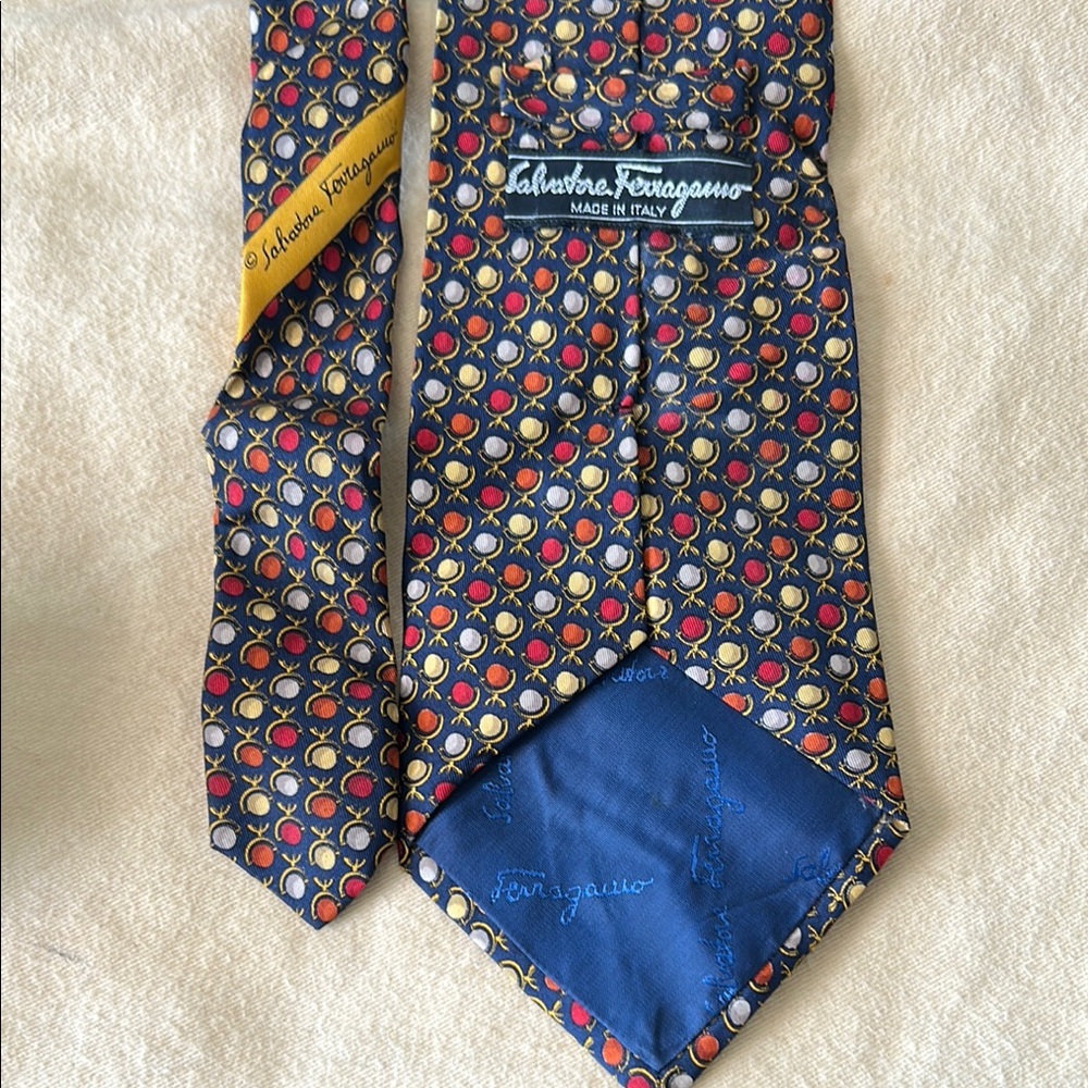 Salvatore Ferragamo Multicolor Patterned Tie - Picture 3 of 4
